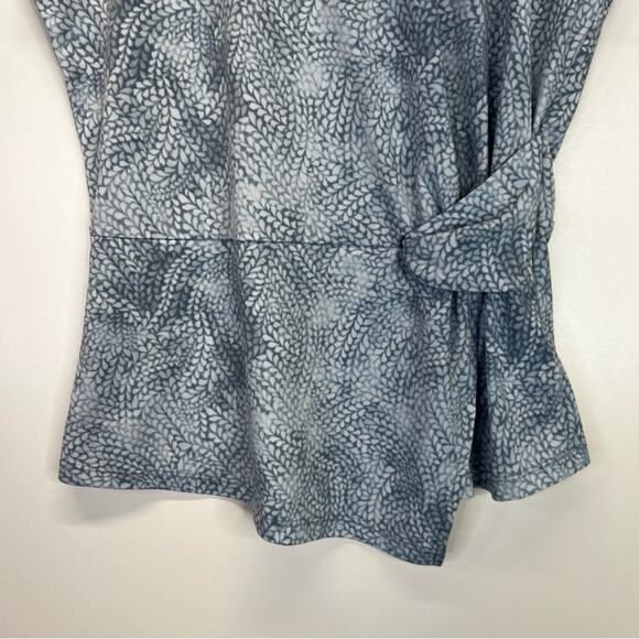 Michael Kors Petal Print top chambray blue - PS - Picture 5 of 9